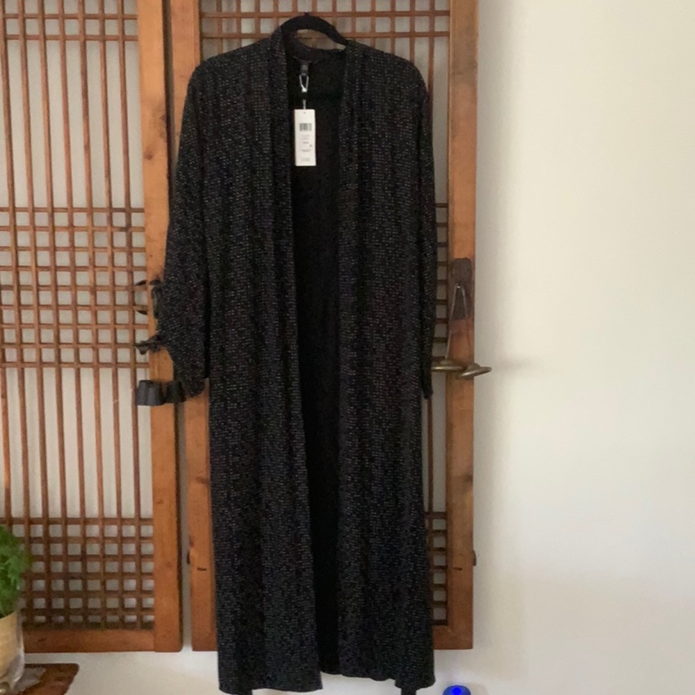 New Eileen Fisher Black Kimono Jacket